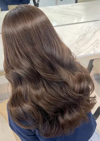 ロング カラー Euphoria新宿店所属・新宿/透明感カラー 縮毛矯正/SHOKIのヘアスタイル