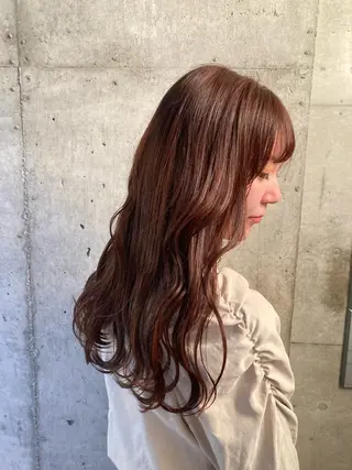 ミディアム カラー 横浜美容室／暖色系 michika🌹のヘアスタイル