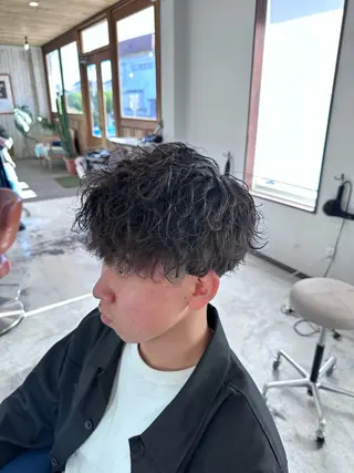 パーマ メンズ 椎木 琉聖のヘアスタイル