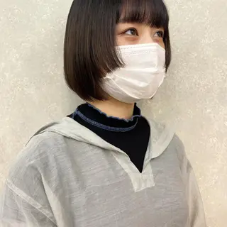 ショート 顔周りカット/透明感 カラー✂️MEIのヘアスタイル