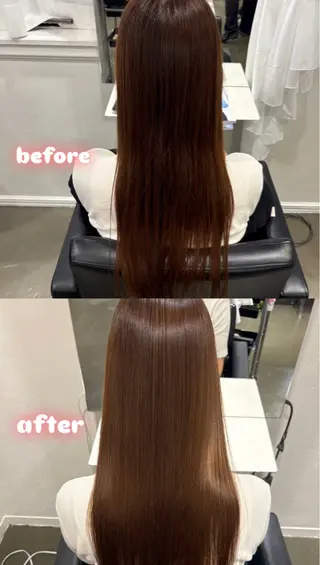 ロング ‪‬髪質改善／ 透明感カラー／aiのヘアスタイル