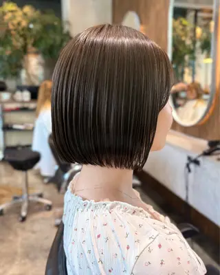 ミディアム カラー 渋谷/レイヤーボブ・ 韓国ボブ特化/楓のヘアスタイル