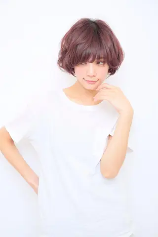 ショート カラー モテ髪透明感❤️ デイズヘアカラーのヘアスタイル