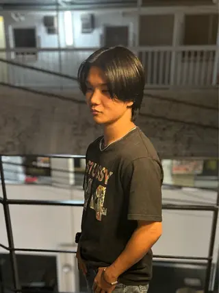 ミディアム カラー メンズ きくち ゆうすけのヘアスタイル