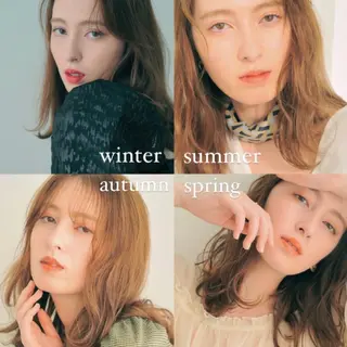 ミディアム カラー enn 髪質改善🩷 曽根依咲のヘアスタイル