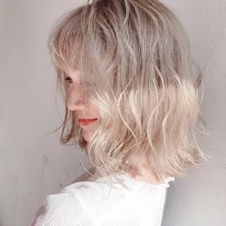 ミディアム カラー パーマ ヘアアレンジ メンズ キッズ ChuDuck所属・ケアブリーチ×ハイト ーン専門/SHOTAのヘアスタイル