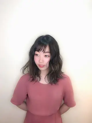 ミディアム 小杉輝/ショート /艶カラー✨のヘアスタイル