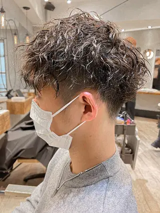 ショート パーマ メンズ amie高崎所属・高崎メンズパーマ 髪質改善TAKEのヘアスタイル