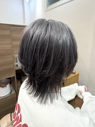 ミディアム カラー Salon de Qualia(サロンドクオリア)所属・ハイトーン/外国人風 カラー/メンズパーマのヘアスタイル