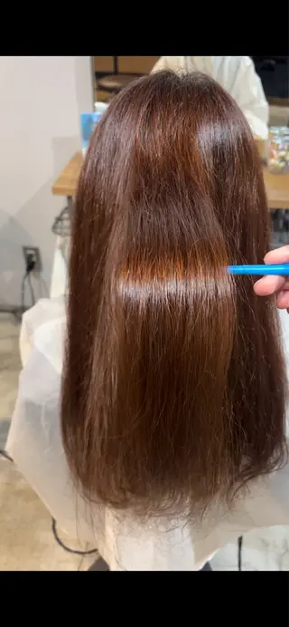 ロング ☀️マナカ/縮毛矯正 カラー/表参道のヘアスタイル