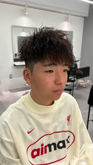 ミディアム パーマ メンズ PARK by  CREAM所属・高橋 周のヘアスタイル