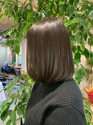 ミディアム カラー ブリーチなしカラー 🌿‬脇黒丸 彩のヘアスタイル