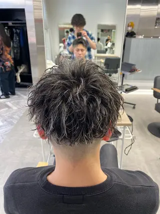 カラー パーマ メンズ シャドウパーマ/ ルーズパーマ/メンズのヘアスタイル