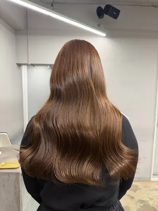 ロング カラー 愛莉/ラベンダー/ ベージュ/ブラウンのヘアスタイル