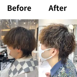 ショート 髪質改善× ハイライト溝江のヘアスタイル