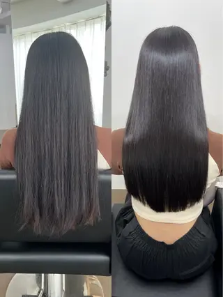 ロング 加藤 詩流のヘアスタイル