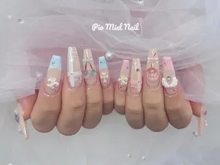 ロング HANA 長さだしのネイルデザイン