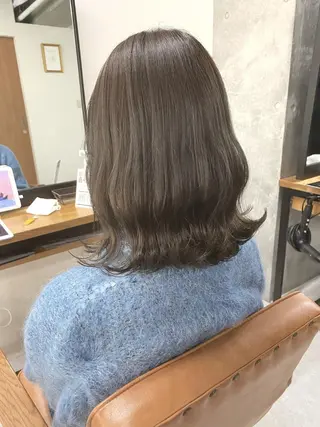 セミロング カラー ヘアアレンジ 🌷FUKA🌷 まろやかハイトーンのヘアスタイル