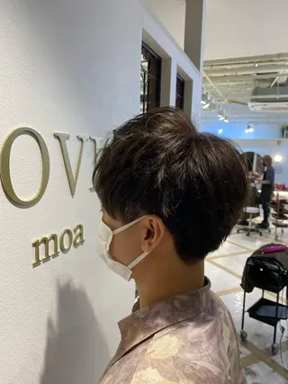 ショート カラー パーマ メンズ Agu hair trico 久喜3号所属・ハイトーン&透明感 カラー☘️片山優陽のヘアスタイル