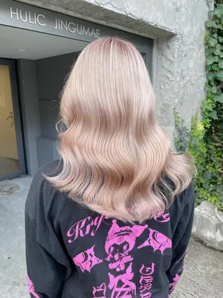 ロング カラー ヘアアレンジ メンズ キッズ 💟Chloe原宿店 🩶ハイトーンのヘアスタイル