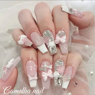ネイル Camellia デザイン長さだしのネイルデザイン