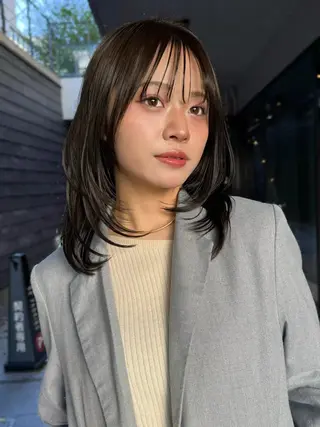 ミディアム 艶髪／レイヤー／ 透明感🎀／MARIのヘアスタイル