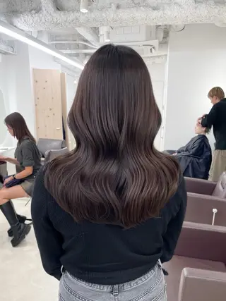 ロング カラー 新宿/韓国ヘア/ 髪質改善ストレートのヘアスタイル