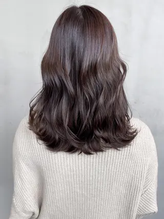 セミロング カラー パーマ ヘアアレンジ ITbyALBUM 藤沢店のヘアスタイル