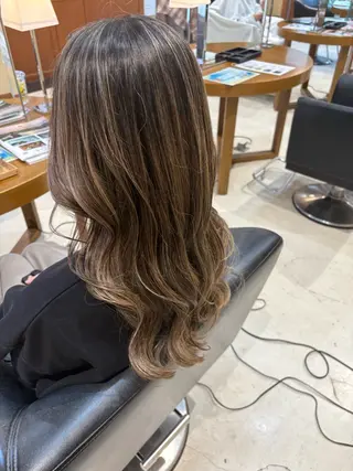 カラー ⟡.·mamiya 縮毛矯正/ヘアセットのヘアスタイル