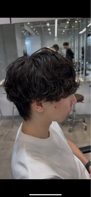 ショート パーマ ヘアアレンジ メンズ fifth park 六反穂 龍介のヘアスタイル