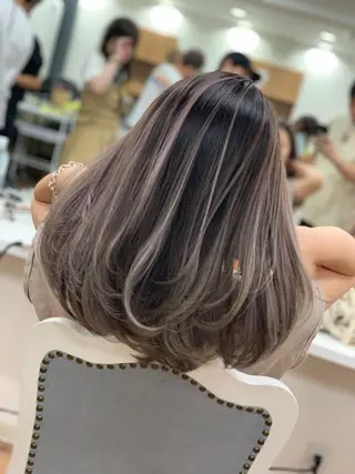 セミロング カラー ヘアアレンジ 指名支持率NO.1 スタイリストのヘアスタイル