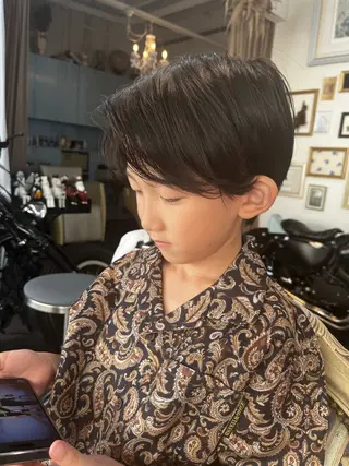 ショート メンズ キッズ Mariana雛/ 西大分/ハイライトのヘアスタイル