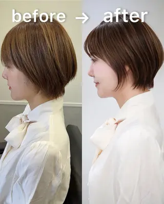ショート カラー 髪質改善カラー ショートボブ専門のヘアスタイル