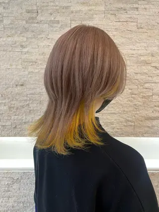 ロング カラー 韓国/インナーカラー 🍑YUI🍑のヘアスタイル