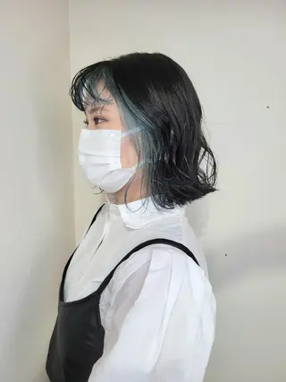 ミディアム 🇰🇷透明感×ハイ トーン🌟tomoのヘアスタイル