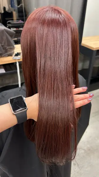 ロング 女性らしいモテヘア 韓国ヘアhikariのヘアスタイル