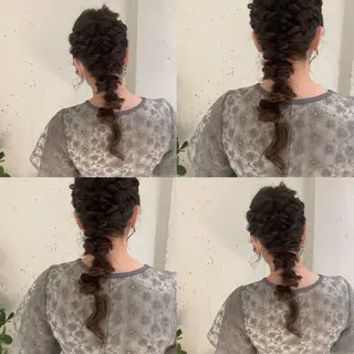 セミロング ヘアアレンジ カジュアルを女っぽく 𝗮𝘆𝗮𝗰𝗼のヘアスタイル
