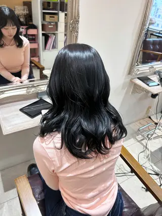 ロング カラー ハイトーン/ ヘアセット.nanoのヘアスタイル