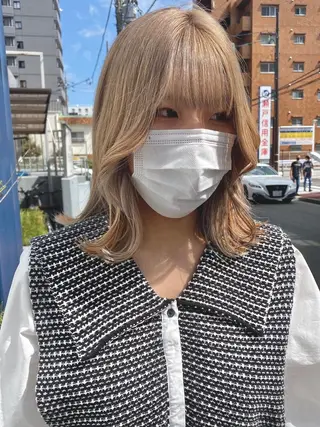 ミディアム 中尾 未来/艶カラー /カットモデルのヘアスタイル