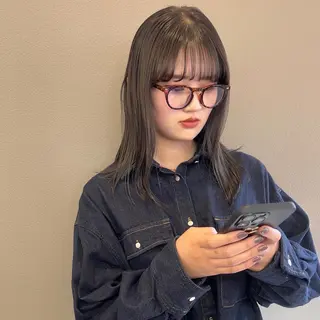 セミロング カラー ...alley/Dreap所属・パーマ/透明感カラー 元町🌱takutoのヘアスタイル