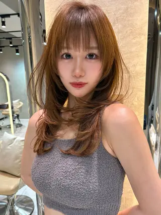 ロング カラー 髪質改善　ANFINI 仙台所属・仙台Ｉ韓国レイヤー Ｉ髪質改善Ｉ伊藤拓海のヘアスタイル