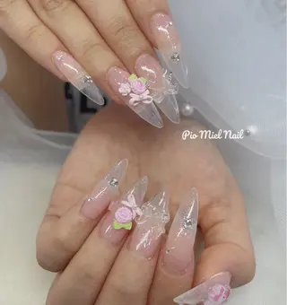 ネイル momo 長さだしのネイルデザイン