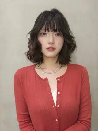 ミディアム カラー ヘアアレンジ ニュアンスカラー🧶 nanacoのヘアスタイル