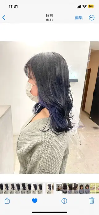 ミディアム カラー 小出 萌恵のヘアスタイル