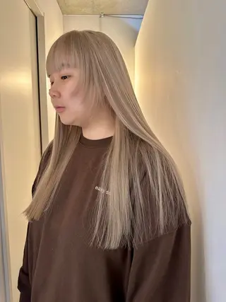 ロング カラー 大木 紗也香のヘアスタイル