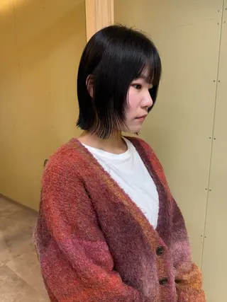 ショート カラー 伶風/デザインカット /ボブ/透明感カラーのヘアスタイル