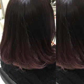 ミディアム カラー 荒木 依莉亜のヘアスタイル