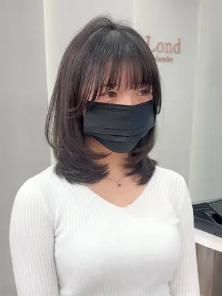 ミディアム 縮毛矯正/韓国ヘア /レイヤー🎀ミズキのヘアスタイル