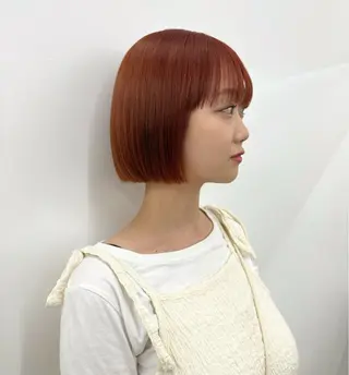 ミディアム カラー 顔まわりカット/艶髪 カラー✨けいとのヘアスタイル