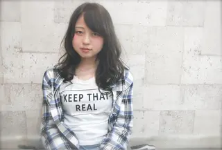 ミディアム カラー インナーカラー/天神 ブリーチ/吉田のヘアスタイル